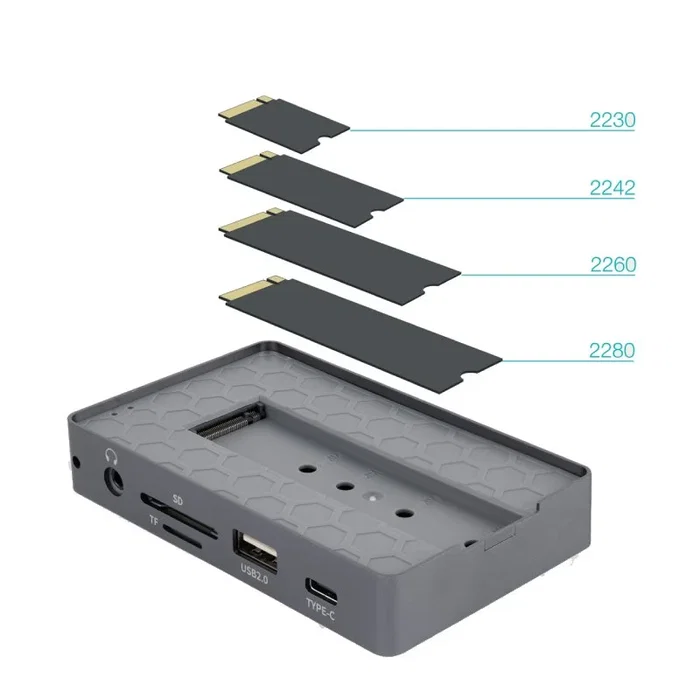 Tooq Docking USB Tipo-C TQE-2242G con Ranura SSD M.2 y Hub 10 en 1 Gris Tooq Docking USB Tipo-C TQE-2242G con Ranura SSD M.2 y Hub 10 en 1 Gris